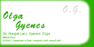 olga gyenes business card